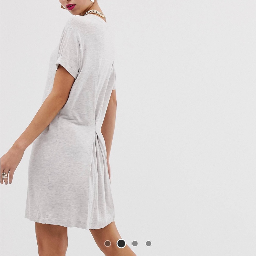 ASOS light grey oversized T shirt dress, size 6 - Picture 2 of 5